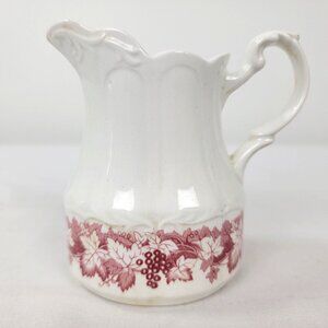 Sterling Colonial English Ironstone J & G Meakin England Creamer Grapes Leaves